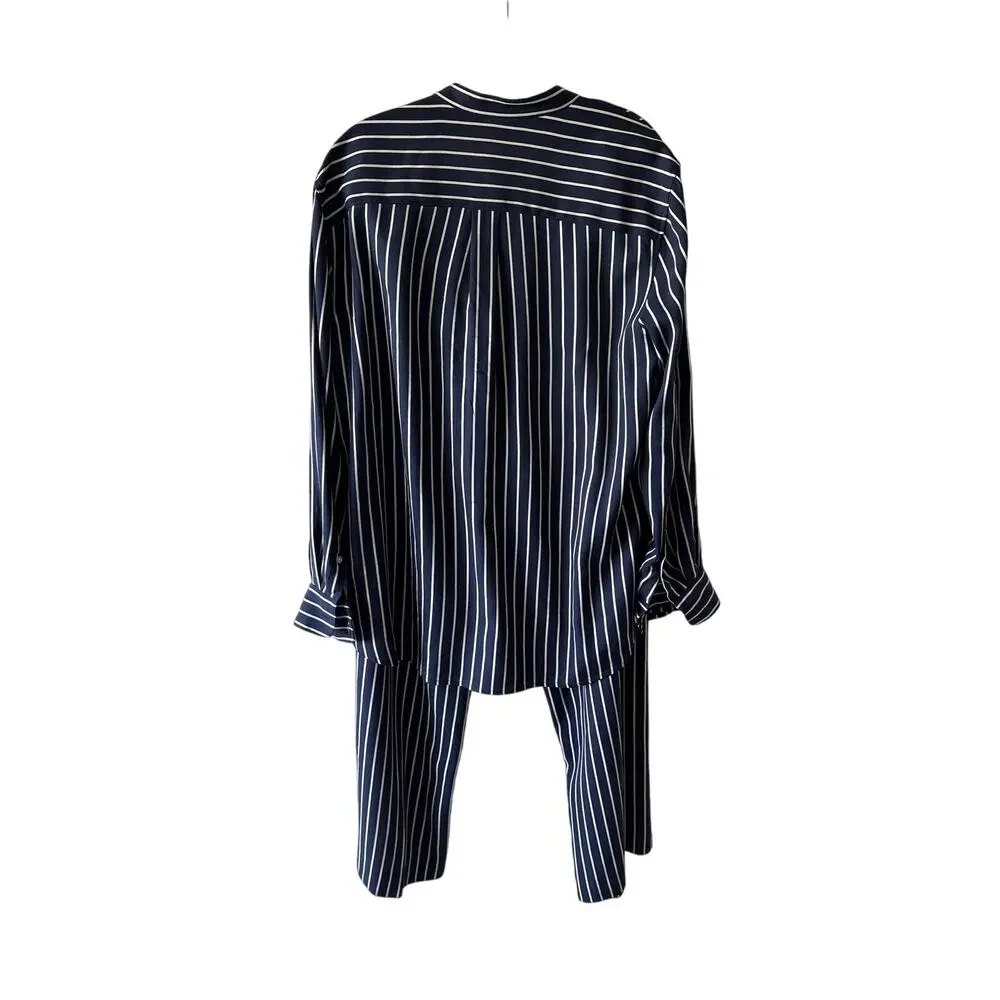 Vintage Lauren Ralph Lauren Silk Pinstripe Matching Set Size 10